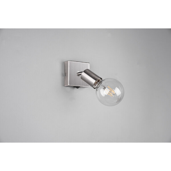 HLW LED LED Wandspot Trion Zuncka - Mat Nikkel Aluminium, E27 Fitting, Ideaal als LED Spot HLW LED LED Wandspot Trion Zuncka - Mat Nikkel Aluminium, E27 Fitting, Ideaal als LED Spot