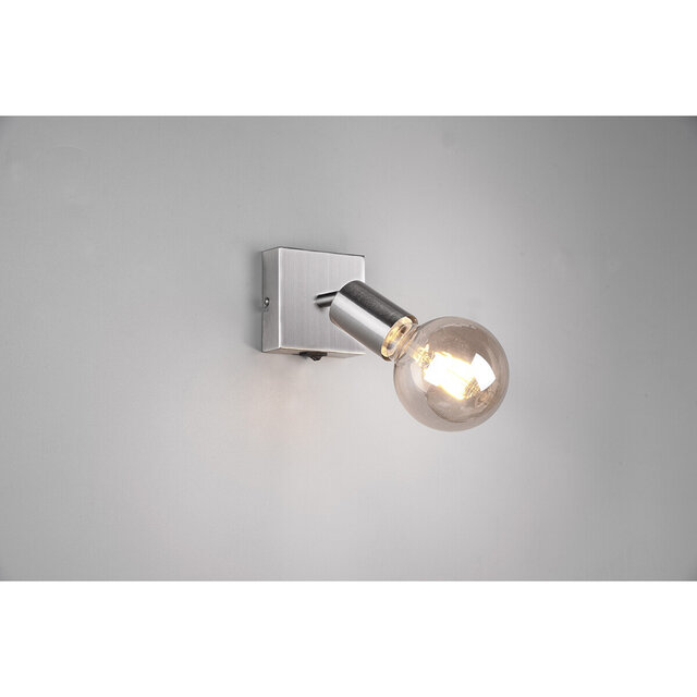HLW LED LED Wandspot Trion Zuncka - Mat Nikkel Aluminium, E27 Fitting, Ideaal als LED Spot