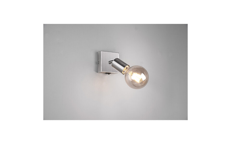 HLW LED LED Wandspot Trion Zuncka - Mat Nikkel Aluminium, E27 Fitting, Ideaal als LED Spot