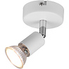 Ronde mat witte LED wandlamp van aluminium met GU10 fitting en 35W vermogen in modern design