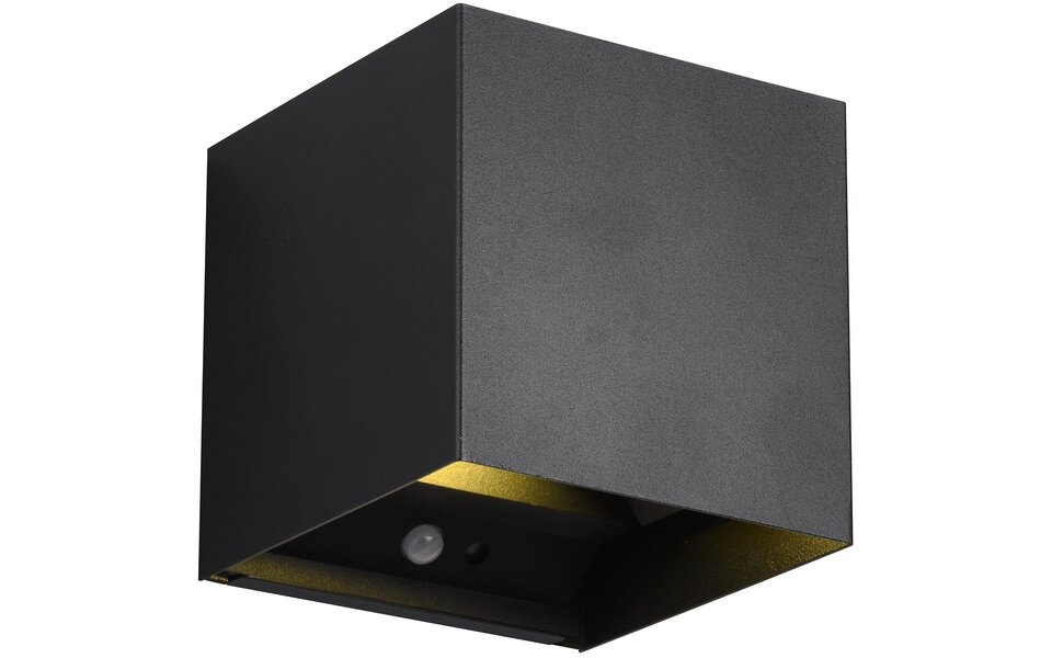 HLW LED LED Wall Lamp with Sensor - Matte Black, Warm White 3000K, 5W, Rechargeable, Garden Wall Lamp HLW LED LED Wall Lamp with Sensor - Matte Black, Warm White 3000K, 5W, Rechargeable, Garden Wall Lamp