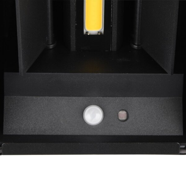 HLW LED LED Wandlamp met Sensor - Mat Zwart, Warm Wit 3000K, 5W, Oplaadbaar, Tuin Wandlamp HLW LED LED Wandlamp met Sensor - Mat Zwart, Warm Wit 3000K, 5W, Oplaadbaar, Tuin Wandlamp