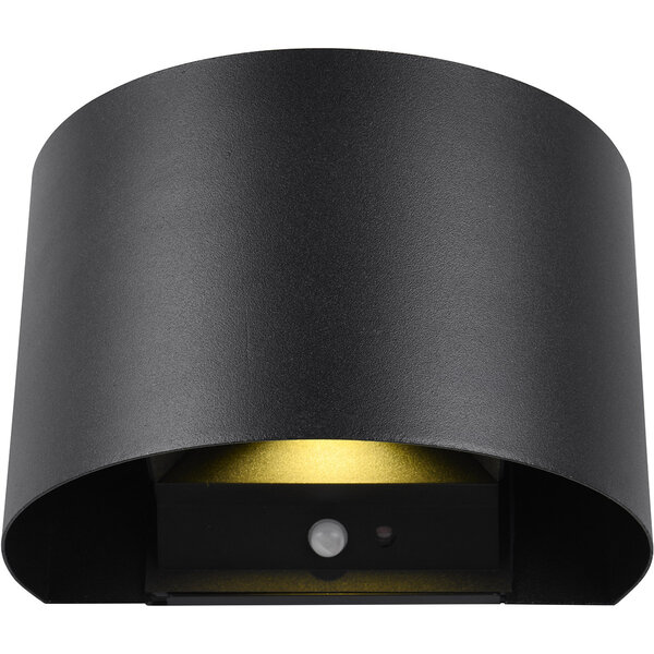 HLW LED LED Wandlamp Tuinverlichting 5W Warm Wit 3000K Met Sensor Mat Zwart Metaal HLW LED LED Wandlamp Tuinverlichting 5W Warm Wit 3000K Met Sensor Mat Zwart Metaal