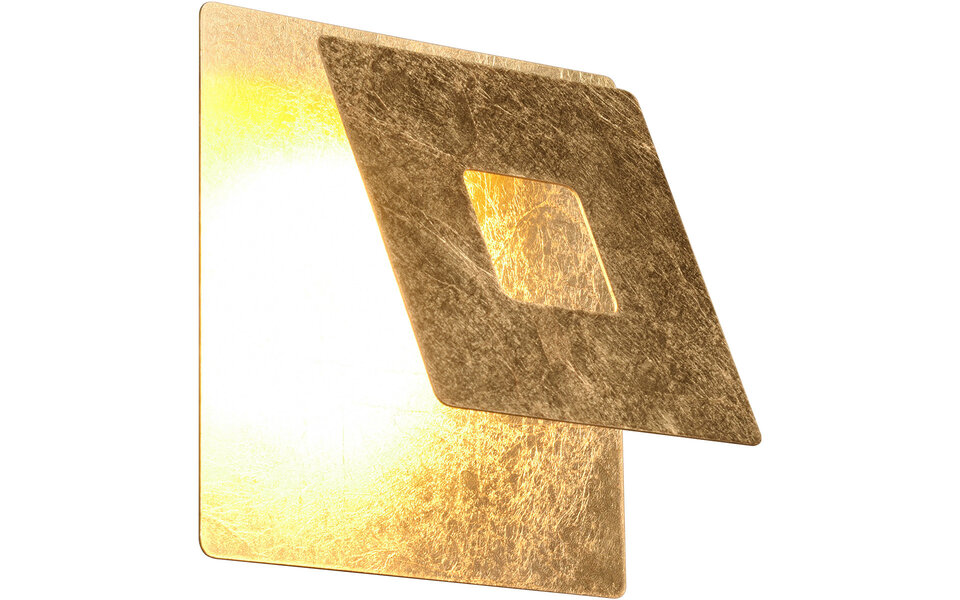 HLW LED LED Wandlamp Trion Marina - Gouden Metalen Vloerlamp - Warm Wit 3000K 6W LED