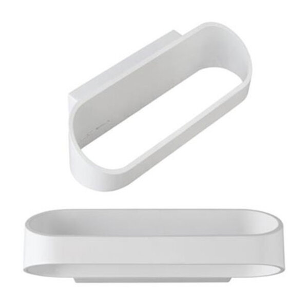 HLW LED Stijlvolle LED Wandlamp 18W met Neutraal Wit Licht in Mat Wit Aluminium HLW LED Stijlvolle LED Wandlamp 18W met Neutraal Wit Licht in Mat Wit Aluminium