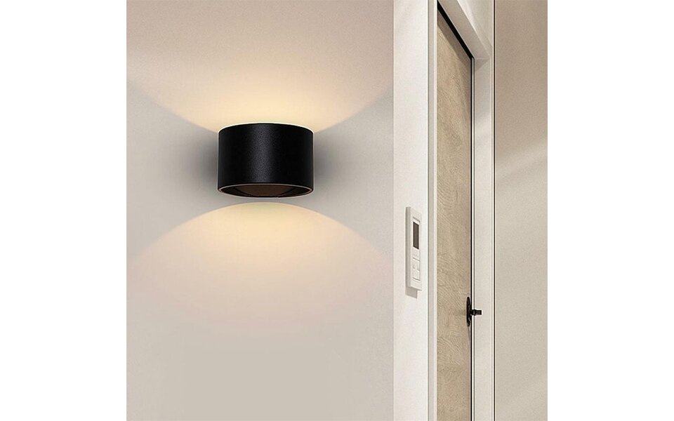 HLW LED Modern LED Wall Lamp 8W - Matte Black Aluminum, Natural White 4200K