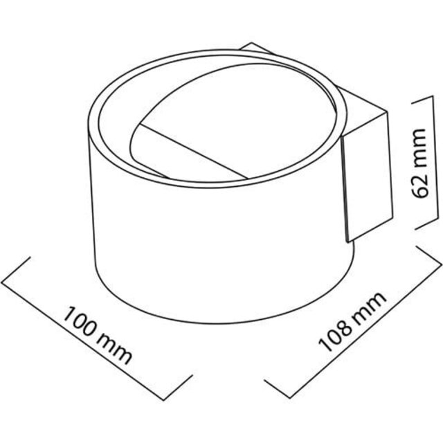 HLW LED Moderne LED Wandlamp 8W - Mat Zwart Aluminium, Natuurlijk Wit 4200K