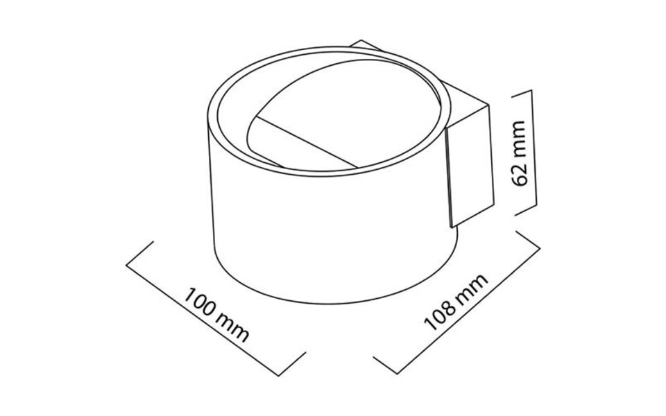 HLW LED Sleek LED Wall Lamp 8W with Natural White 4200K - Matte White Aluminum