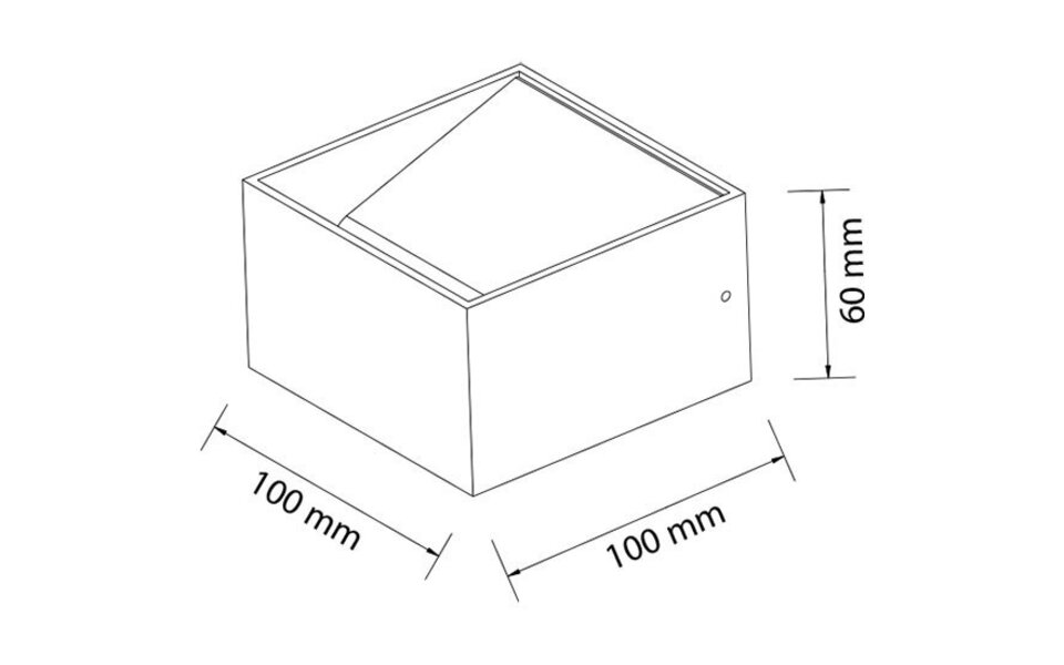 HLW LED Modern LED Wall Lamp 8W - Matte Black Aluminum - Natural White 4200K