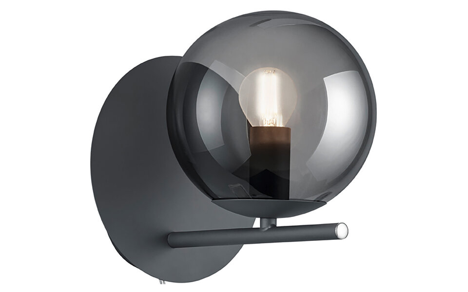 HLW LED LED Wandlamp Trion Pora - Modern Mat Antraciet Aluminium met E14 Fitting