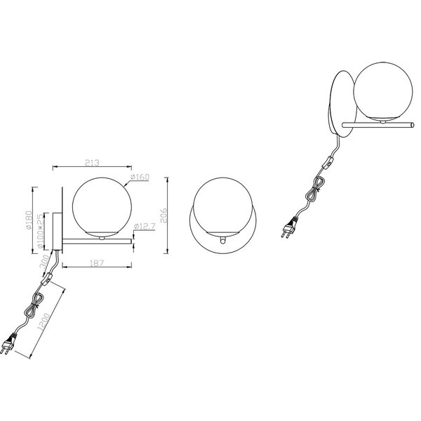 HLW LED LED Wandlamp Trion Pora - Modern Mat Antraciet Aluminium met E14 Fitting HLW LED LED Wandlamp Trion Pora - Modern Mat Antraciet Aluminium met E14 Fitting