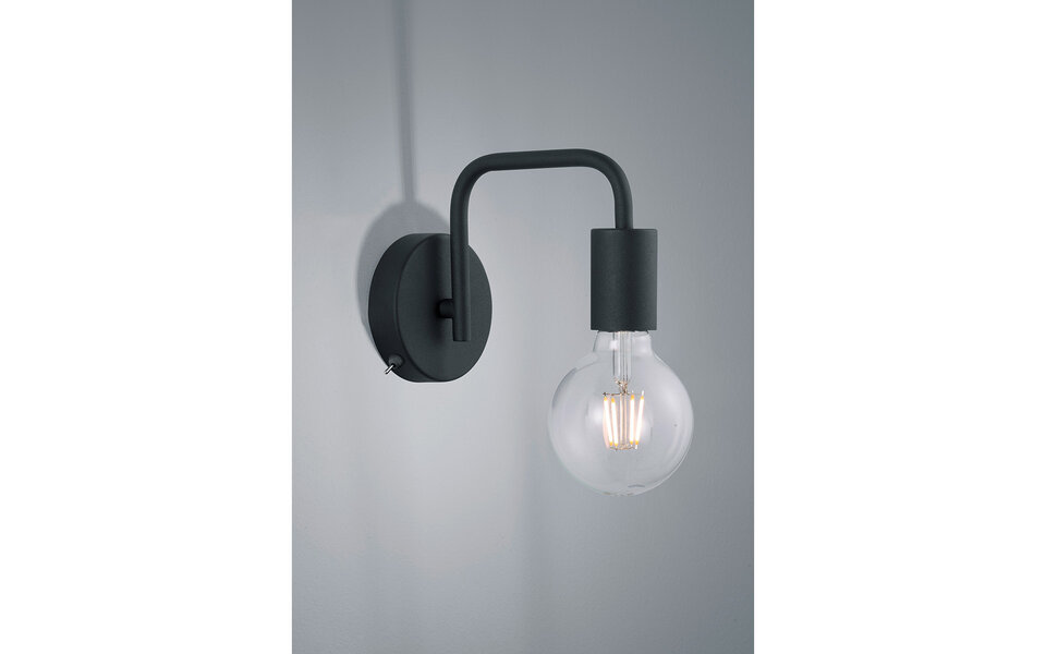 HLW LED LED Wandlamp Mat Zwart - Trion Dolla | E27 Fitting, Aluminium & Sfeervol HLW LED LED Wandlamp Mat Zwart - Trion Dolla | E27 Fitting, Aluminium & Sfeervol