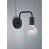 Ronde mat zwarte LED wandlamp van aluminium met E14 fitting en maximaal 42W vermogen in modern design