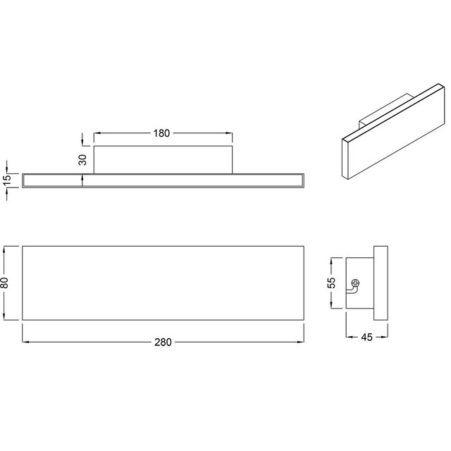 HLW LED LED Wandlamp 12W Warm Wit 2700K-3000K - Dimbaar & Beam Angle Verstelbaar