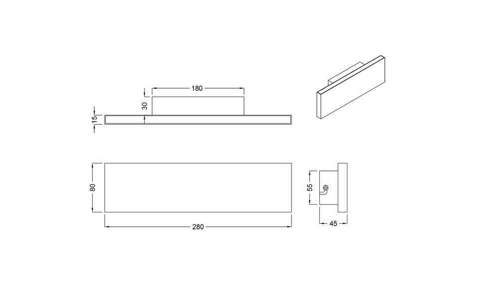 HLW LED LED Wandlamp 12W Warm Wit 2700K-3000K - Dimbaar & Beam Angle Verstelbaar