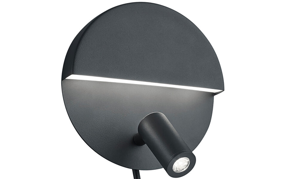 HLW LED LED Wandlamp Trion Marano - 8W Warm Wit 3000K - Mat Zwart Aluminium