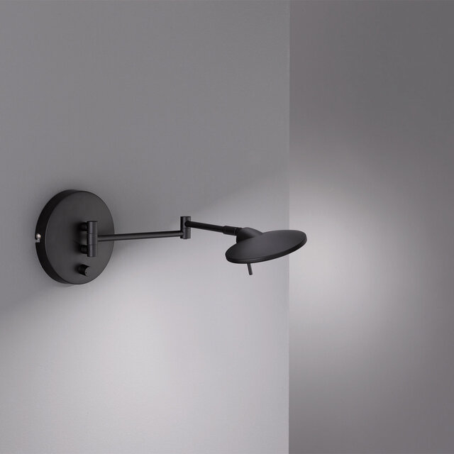 HLW LED LED Wall Lamp 8W Dimmable - Black & White Floor Lamp, Warm White 2700K–3000K