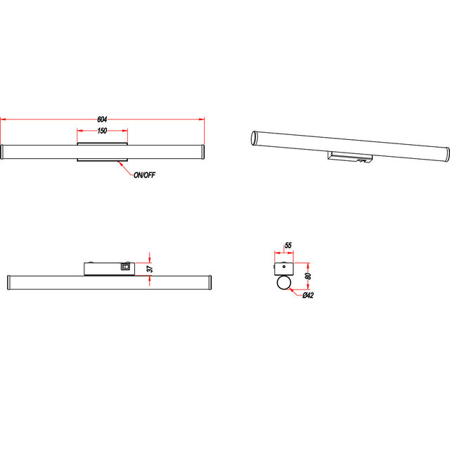 HLW LED LED Vloerlamp 6W - Warm Wit 2700K–3000K, Waterdicht & Energiezuinig Wit Design
