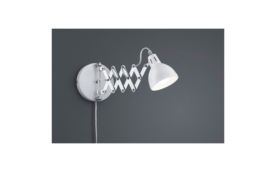 HLW LED LED Wandlamp Mat Wit - Trion Sicano, Verstelbaar & E14 Fitting, Aluminium