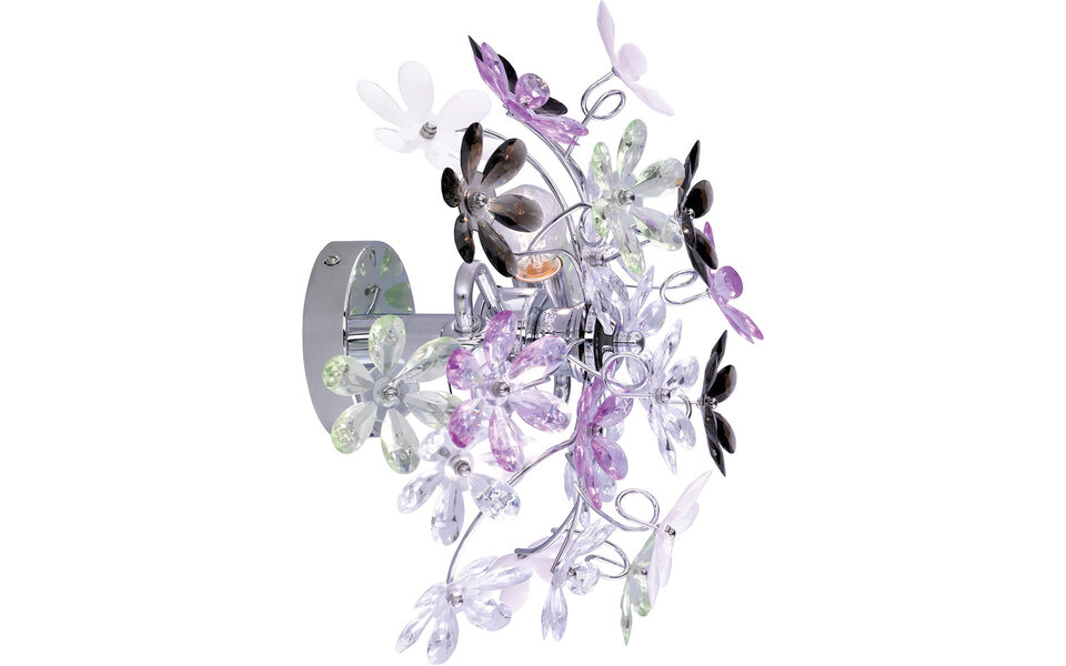 HLW LED LED Wandlamp Trion Flowy - Dubbele E14 Fitting, Aluminium & Glans Chroom