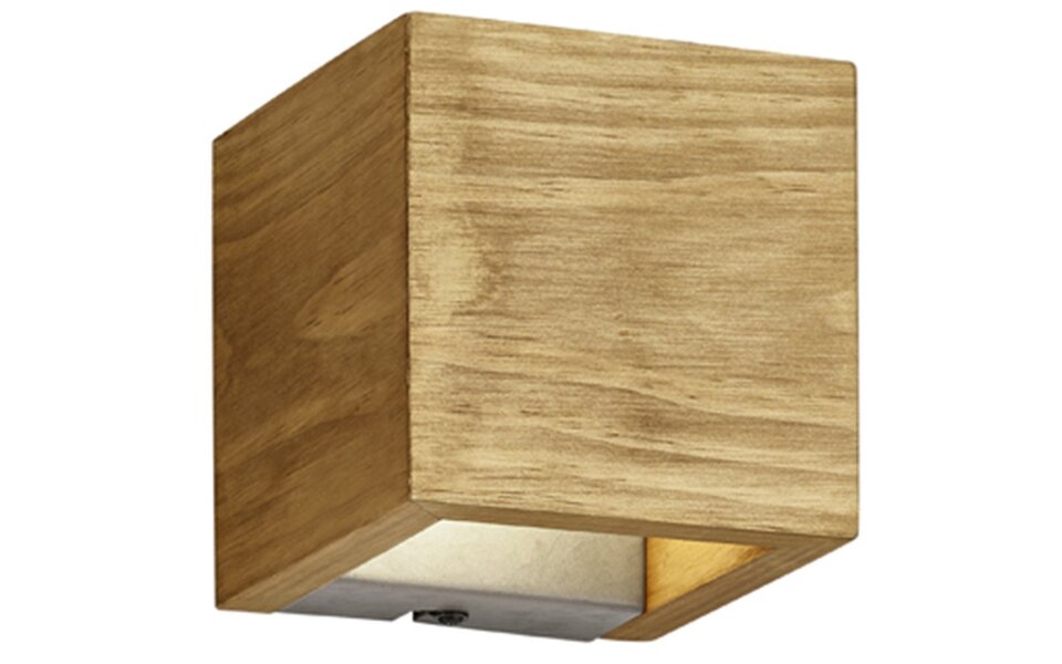 HLW LED Dimbare LED Wandlamp 4W Warm Wit 3000K - Mat Bruin Natuurhout & OSRAM LEDs