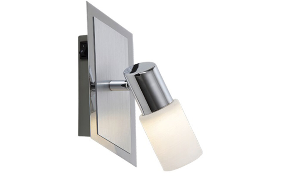 HLW LED LED Wandspot Trion Clupo - Mat Chroom, 4W LED Spot, Warm Wit 2700K-3000K, Beam Angle Verstelbaar HLW LED LED Wandspot Trion Clupo - Mat Chroom, 4W LED Spot, Warm Wit 2700K-3000K, Beam Angle Verstelbaar