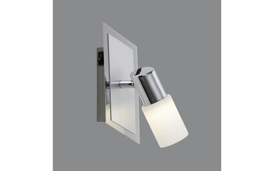 HLW LED LED Wall Spotlight Trion Clupo - Matte Chrome, 4W LED Spotlight, Warm White 2700K-3000K, Adjustable Beam Angle HLW LED LED Wall Spotlight Trion Clupo - Matte Chrome, 4W LED Spotlight, Warm White 2700K-3000K, Adjustable Beam Angle