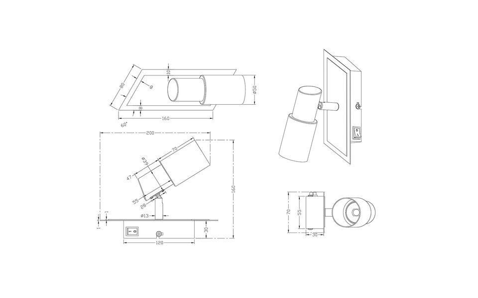 HLW LED LED Wandspot Trion Clupo - Mat Chroom, 4W LED Spot, Warm Wit 2700K-3000K, Beam Angle Verstelbaar HLW LED LED Wandspot Trion Clupo - Mat Chroom, 4W LED Spot, Warm Wit 2700K-3000K, Beam Angle Verstelbaar