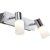 LED wall lamp | 8W | 3000K Warm white | Chrome | 2x adjustable
