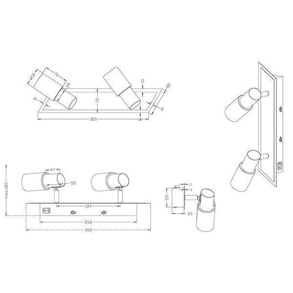 HLW LED LED Wandspot 8W Warm Wit 3000K - Mat Chroom, Aluminium & Verstelbare LED Spot HLW LED LED Wandspot 8W Warm Wit 3000K - Mat Chroom, Aluminium & Verstelbare LED Spot