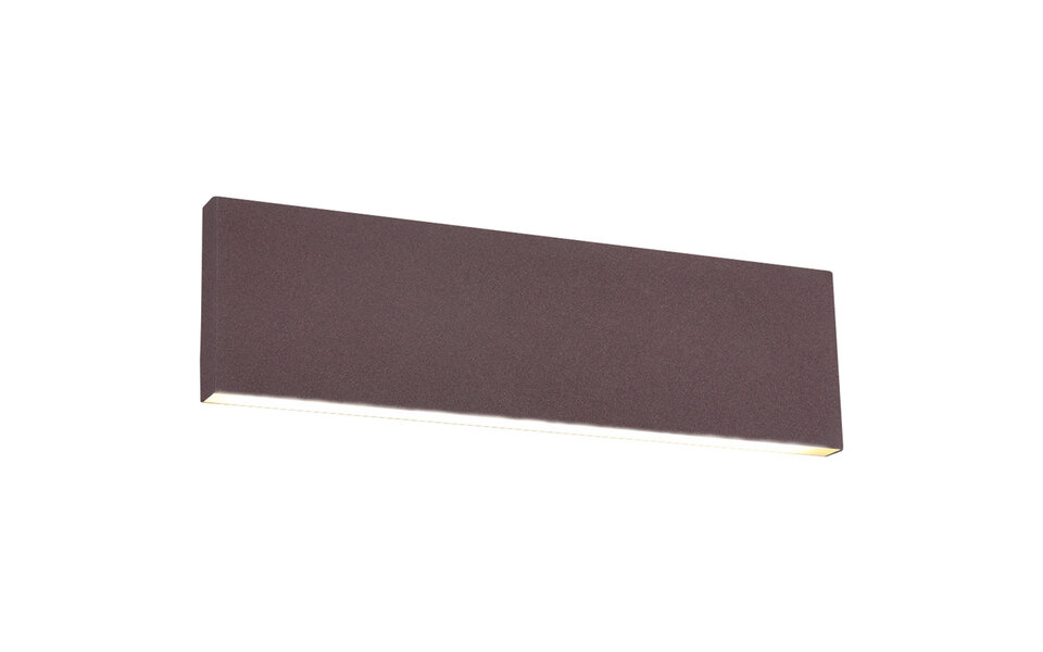 HLW LED LED Wandlamp 12W Dimbaar - Warm Wit 2700K-3000K - Roestkleurige Aluminium Vloerlamp