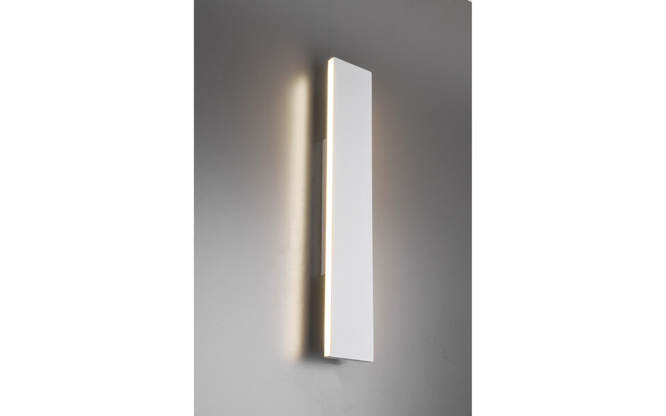HLW LED LED Wandlamp 18W Dimbaar - Warm Wit 2700K–3000K - Beam Angle Verstelbaar - Mat Wit Aluminium