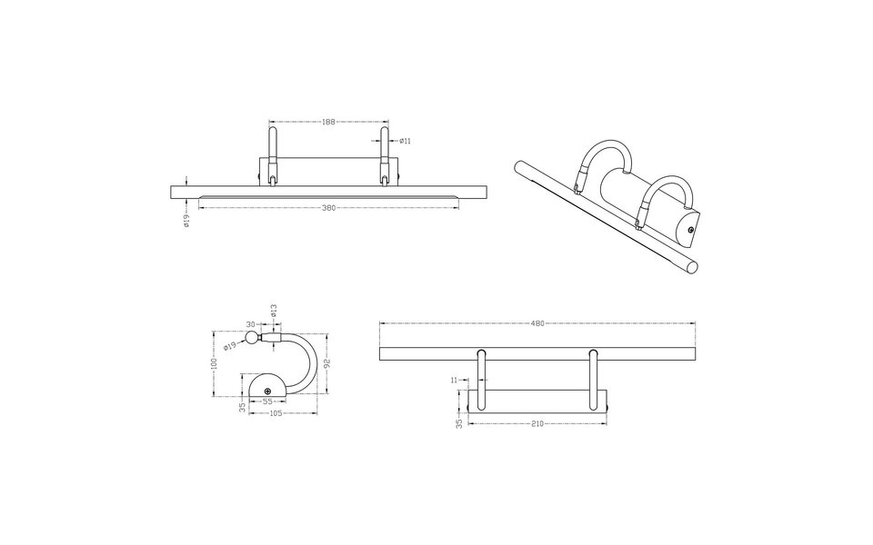 HLW LED Elegant LED Floor Lamp with Warm White Light 2700K-3000K, 8W LED, White & Bronze HLW LED Elegant LED Floor Lamp with Warm White Light 2700K-3000K, 8W LED, White & Bronze