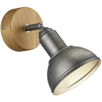 LED wandlamp | 40W | Antiek Nikkel | E14 | Rond | 1-lichts