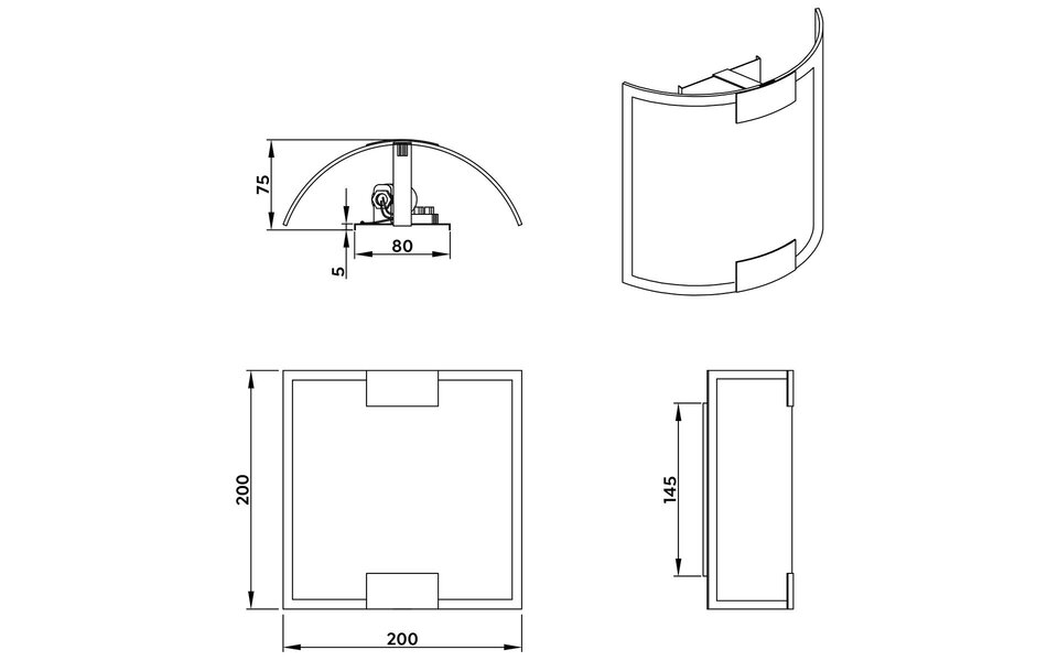 HLW LED LED Wall Lamp Trion Derbio with Adjustable Beam Angle, E14 Fitting & Matte Chrome