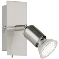 LED wandlamp | 3W | 3000K | GU10 | Matnikkel | Verstelbaar