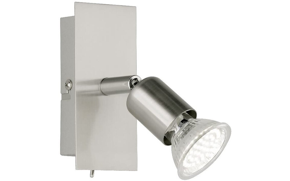 HLW LED LED wall spotlight 3W GU10 fitting - Warm white 3000K, matte nickel, adjustable beam angle