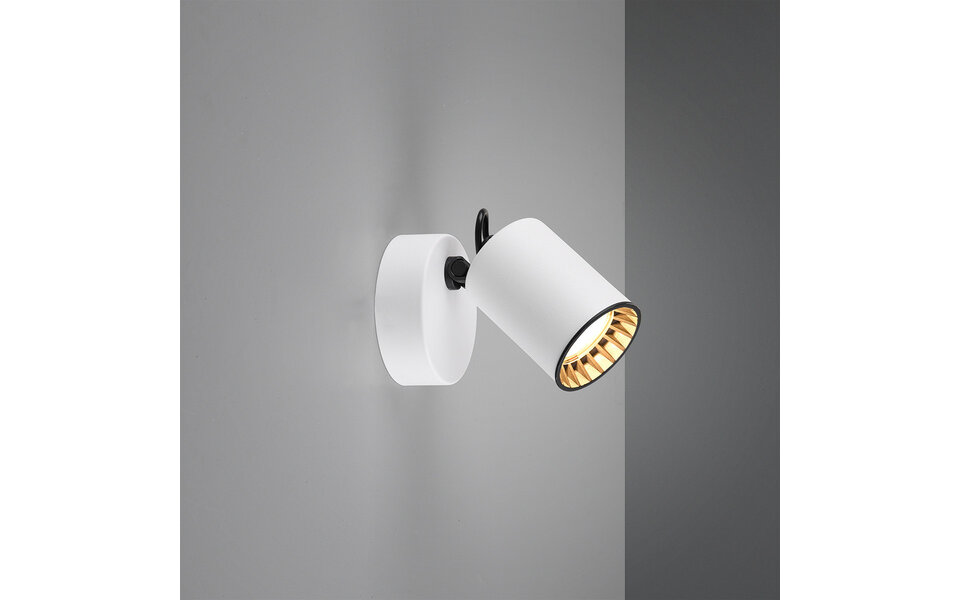 HLW LED LED Wandspot Trion Pirlo - Mat Wit - Aluminium - GU10 Fitting - 1-lichts LED Spot