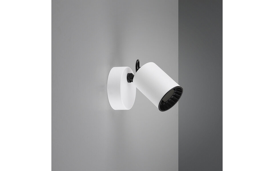 HLW LED LED Wall Spotlight Trion Pirlo - Matte White - Aluminum - GU10 Fitting - 1-light LED Spotlight