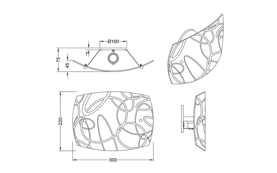 HLW LED LED Wandlamp Trion Spirilo - Mat Wit Aluminium, E27 Fitting, 1-Lichts, Stijlvolle Verlichting