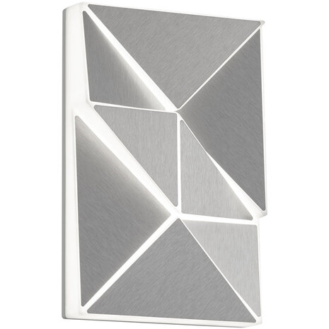 LED Wandlamp 10W - Aanpasbare Kleur & Beam Angle, Mat Chroom Aluminium