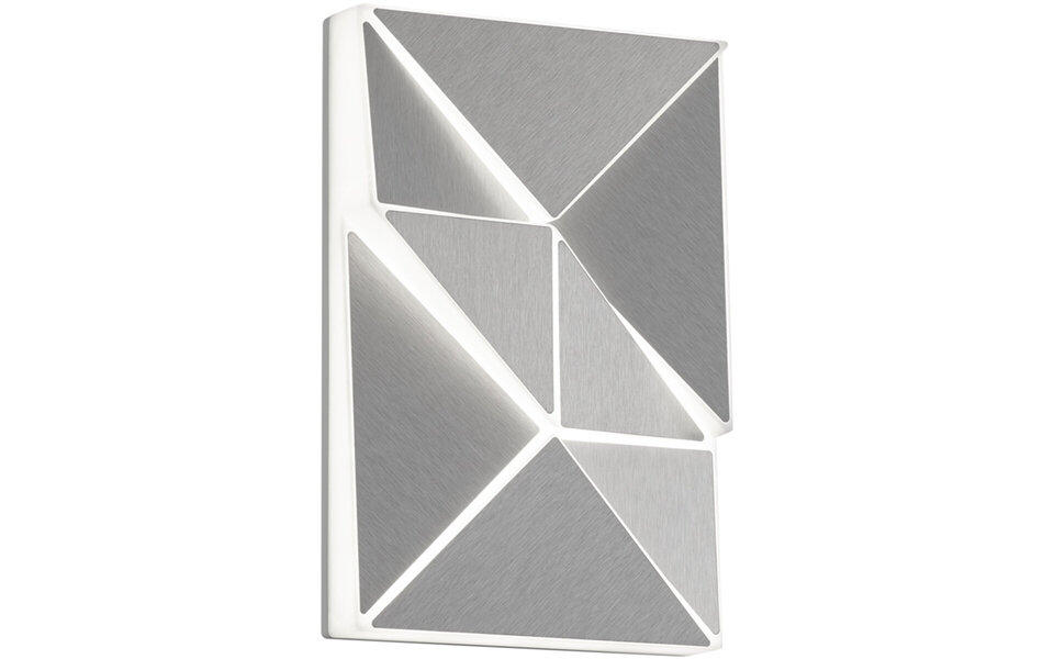 HLW LED LED Wandlamp 10W - Aanpasbare Kleur & Beam Angle, Mat Chroom Aluminium