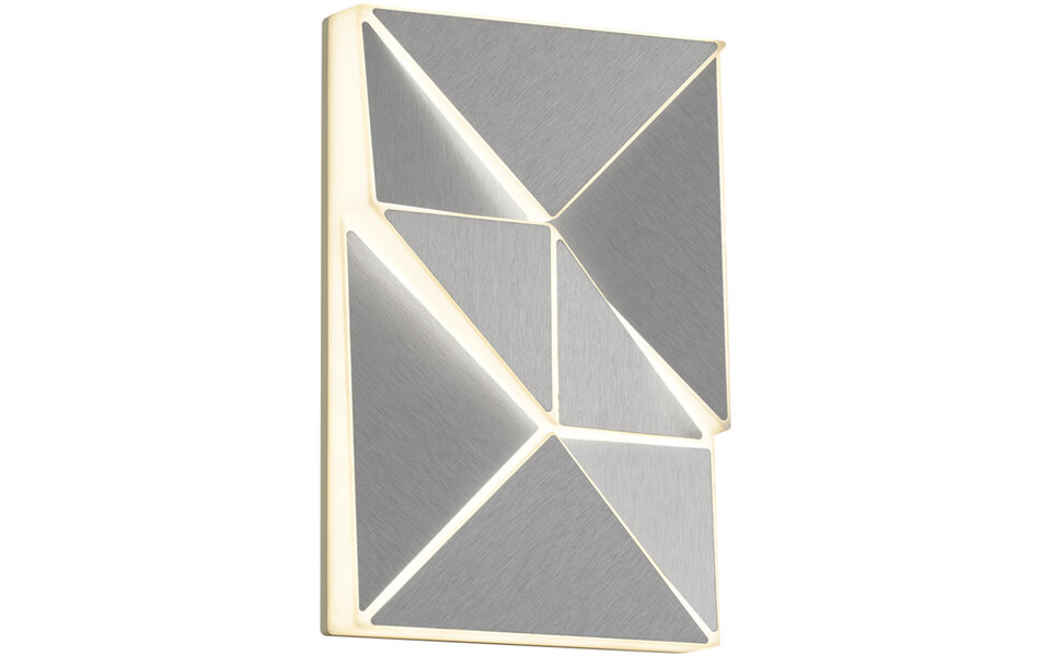 HLW LED LED Wall Lamp 10W - Adjustable Color & Beam Angle, Matte Chrome Aluminum