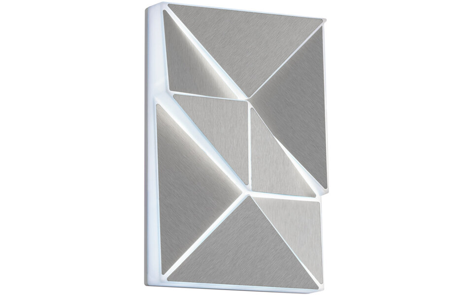 HLW LED LED Wall Lamp 10W - Adjustable Color & Beam Angle, Matte Chrome Aluminum