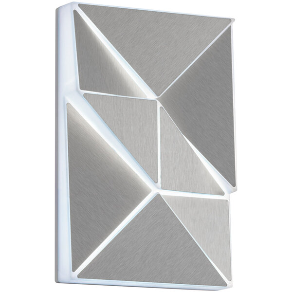 HLW LED LED Wandlamp 10W - Aanpasbare Kleur & Beam Angle, Mat Chroom Aluminium