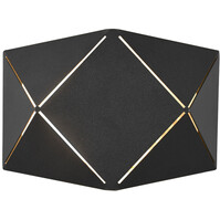 LED wandlamp | 6W | 3000K | Rond | Mat Zwart | Aluminium