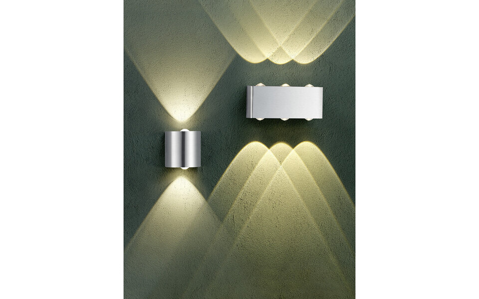 HLW LED LED Wall Lamp Trion Wallis 6W Warm White 3000K - Matte Nickel Aluminum