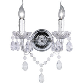 LED wandlamp | 2x40W | E14 | Rond | Mat-chroom | Aluminium LED wandlamp | 2x40W | E14 | Rond | Mat-chroom | Aluminium