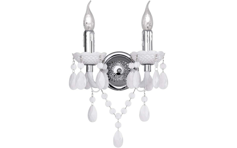 HLW LED LED Wall Lamp Trion Lucy - Matte White Aluminum with Double E14 Fitting