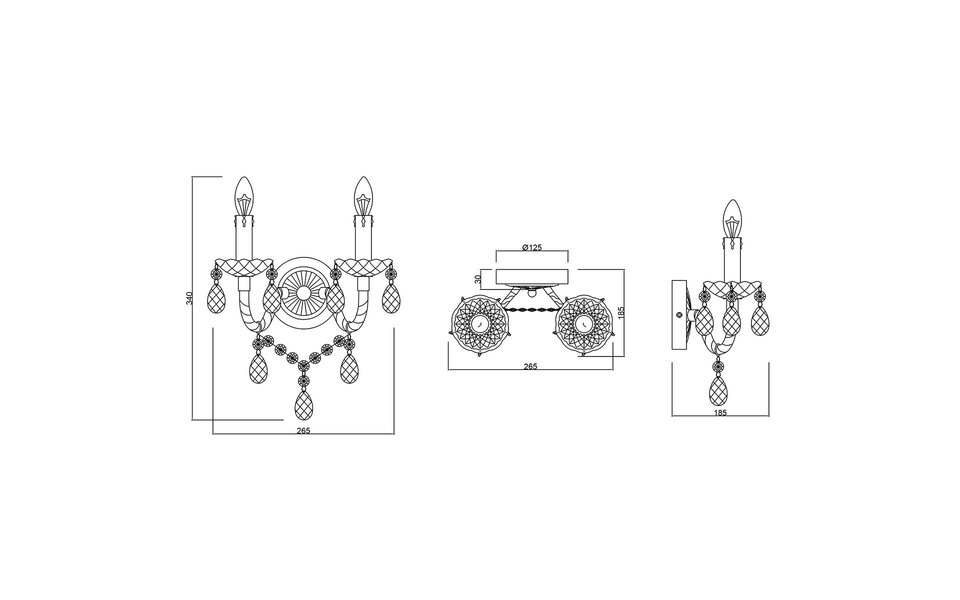 HLW LED LED Wandlamp Trion Lucy - Mat Wit Aluminium met dubbele E14 fitting HLW LED LED Wandlamp Trion Lucy - Mat Wit Aluminium met dubbele E14 fitting